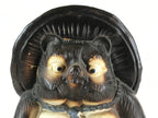 Japanese Ceramic Shigaraki ware Sake Bottle Vtg Pottery Raccoon Dog TS447