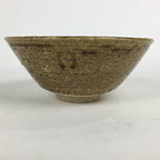 Japanese Ceramic Shigaraki ware Tea Ceremony Bowl Vtg Chawan Brown GTB787