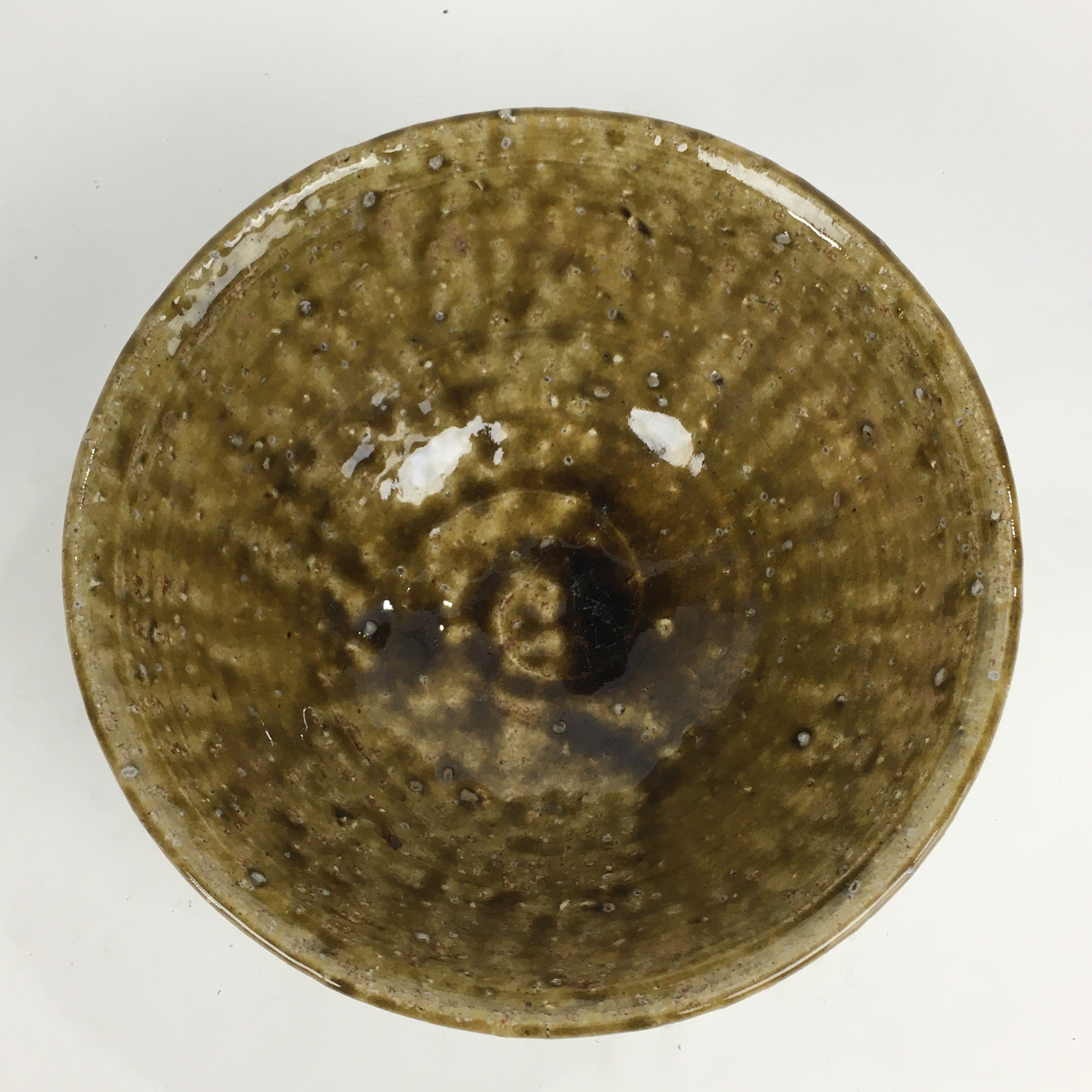 Japanese Ceramic Shigaraki ware Tea Ceremony Bowl Vtg Chawan Brown GTB787