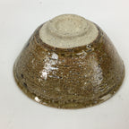 Japanese Ceramic Shigaraki ware Tea Ceremony Bowl Vtg Chawan Brown GTB787