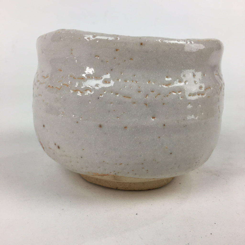 Japanese Ceramic Shino Ware Green Tea Bowl Vtg Chawan Boxed Pottery PX604
