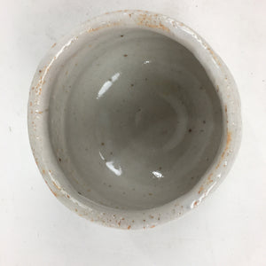 Japanese Ceramic Shino Ware Green Tea Bowl Vtg Chawan Boxed Pottery PX604