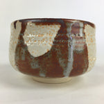 Japanese Ceramic Shino Ware Green Tea Bowl Vtg Chawan Boxed Pottery PX622