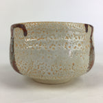 Japanese Ceramic Shino Ware Green Tea Bowl Vtg Chawan Boxed Pottery PX622