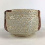 Japanese Ceramic Shino Ware Green Tea Bowl Vtg Chawan Boxed Pottery PX622