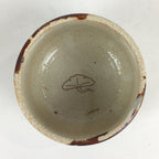 Japanese Ceramic Shino Ware Green Tea Bowl Vtg Chawan Boxed Pottery PX622