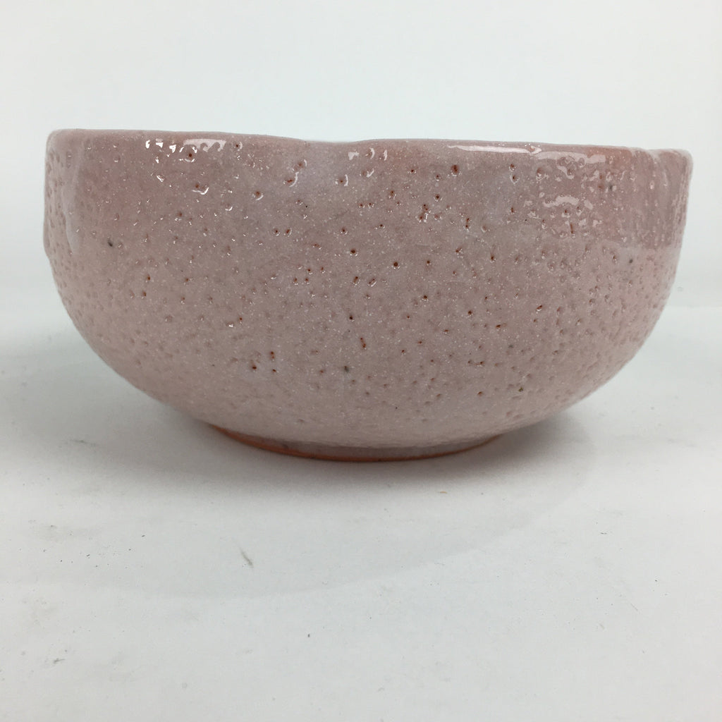 Japanese Ceramic Shino-Ware Kashiki Bowl Pottery Pink White Tea Ceremony PP750