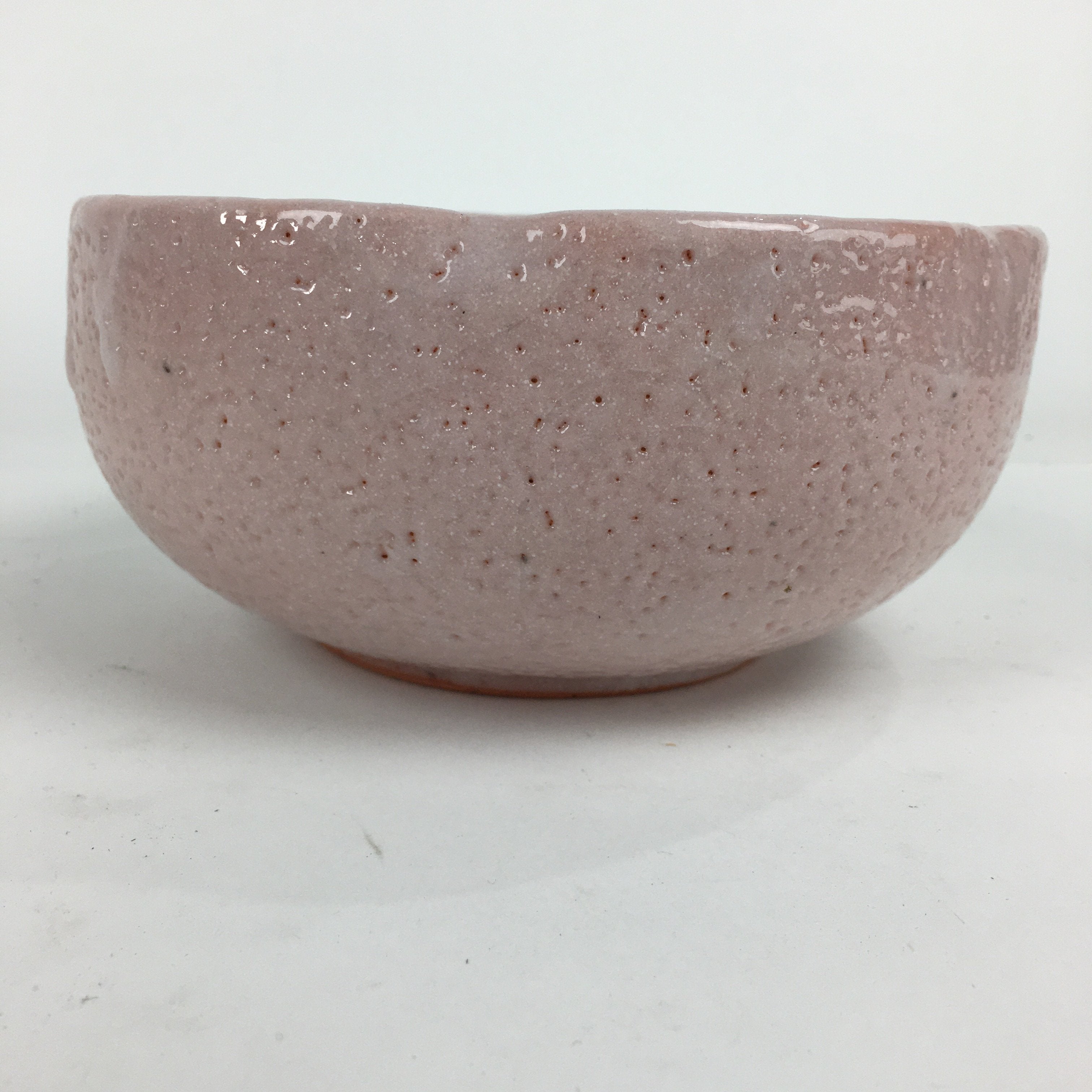 Japanese Ceramic Shino-Ware Kashiki Bowl Pottery Pink White Tea Ceremony PP750