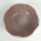 Japanese Ceramic Shino-Ware Kashiki Bowl Pottery Pink White Tea Ceremony PP750