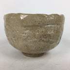 Japanese Ceramic Shino Ware Tea Ceremony Bowl Vtg Beige Brown Chawan GTB747