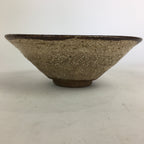 Japanese Ceramic Shino Ware Tea Ceremony Bowl Vtg White Brown Chawan GTB771