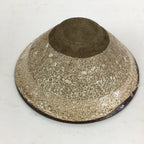 Japanese Ceramic Shino Ware Tea Ceremony Bowl Vtg White Brown Chawan GTB771