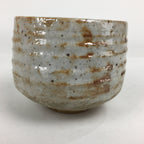 Japanese Ceramic Shino Ware Tea Ceremony Bowl Vtg White Matcha Chawan GTB779