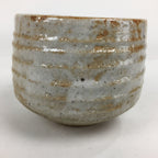 Japanese Ceramic Shino Ware Tea Ceremony Bowl Vtg White Matcha Chawan GTB779