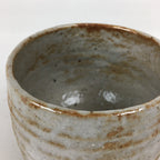 Japanese Ceramic Shino Ware Tea Ceremony Bowl Vtg White Matcha Chawan GTB779