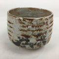 Japanese Ceramic Shino Ware Tea Ceremony Bowl Vtg White Matcha Chawan GTB779