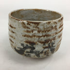 Japanese Ceramic Shino Ware Tea Ceremony Bowl Vtg White Matcha Chawan GTB779
