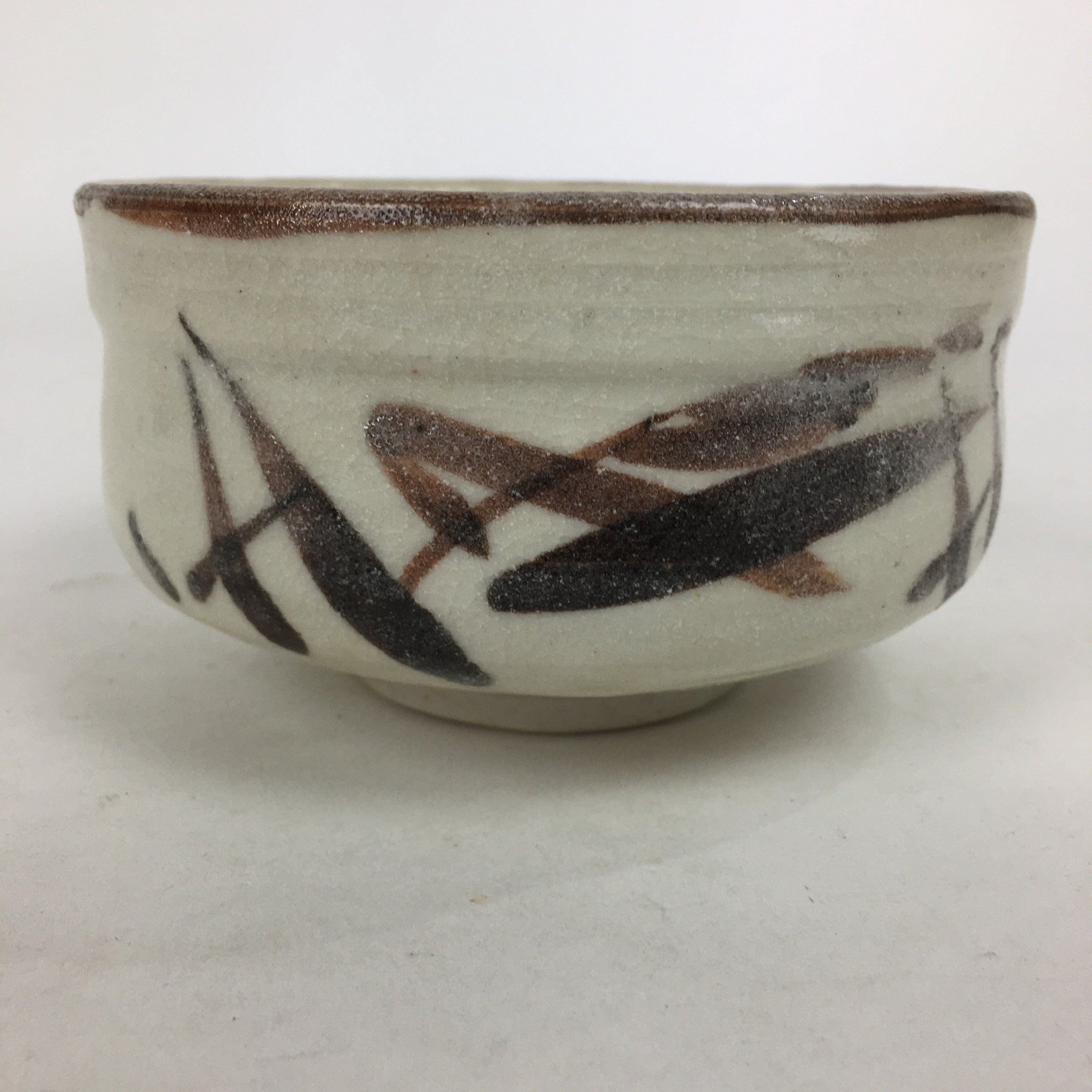 Japanese Ceramic Shino Ware Tea Ceremony Green Tea Bowl Vtg Chawan GTB857