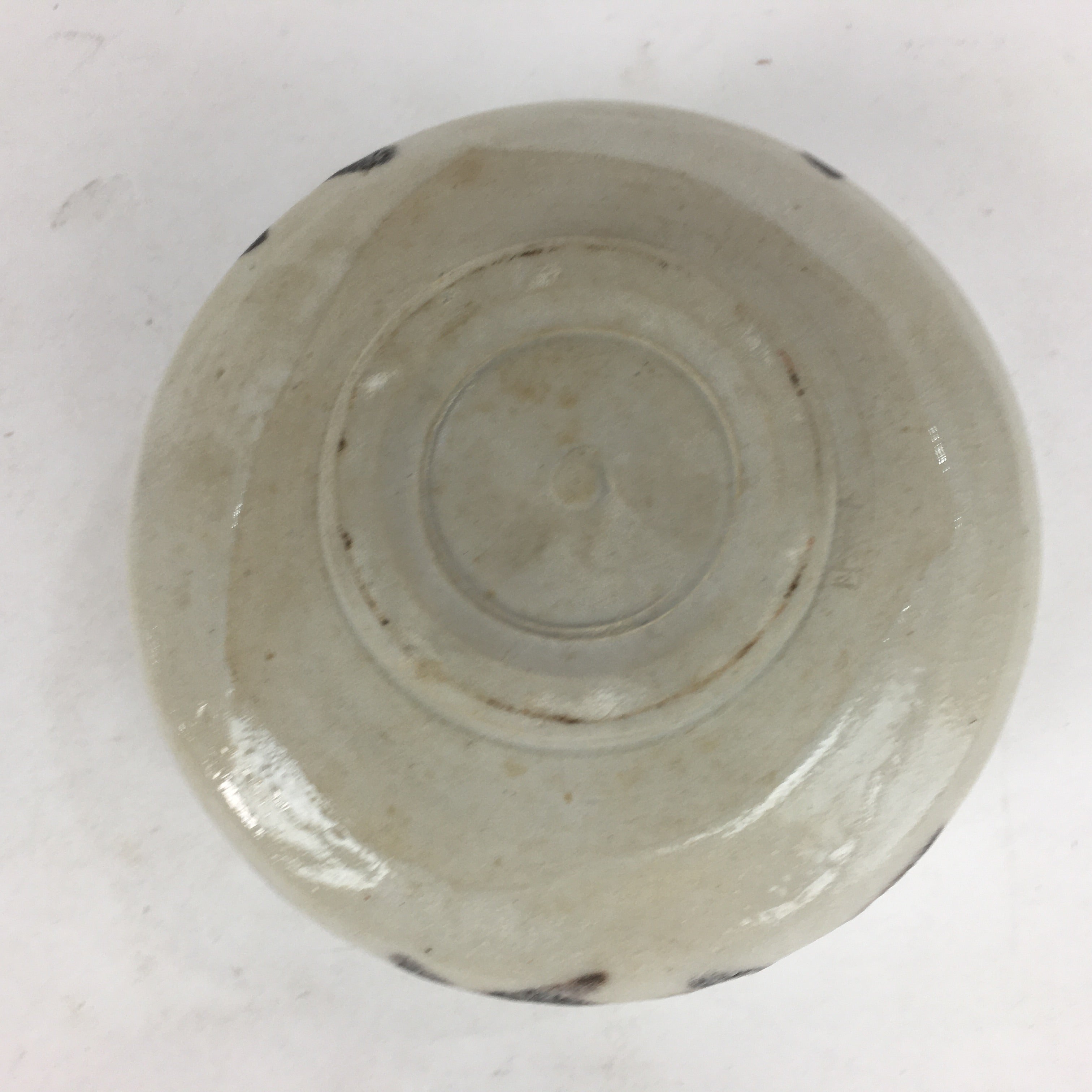 Japanese Ceramic Shino Ware Tea Ceremony Green Tea Bowl Vtg Chawan GTB857