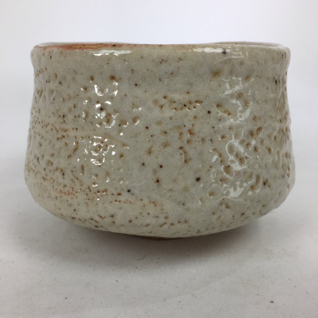 Japanese Ceramic Shino Ware Tea Ceremony Green Tea Bowl Vtg Chawan GTB872