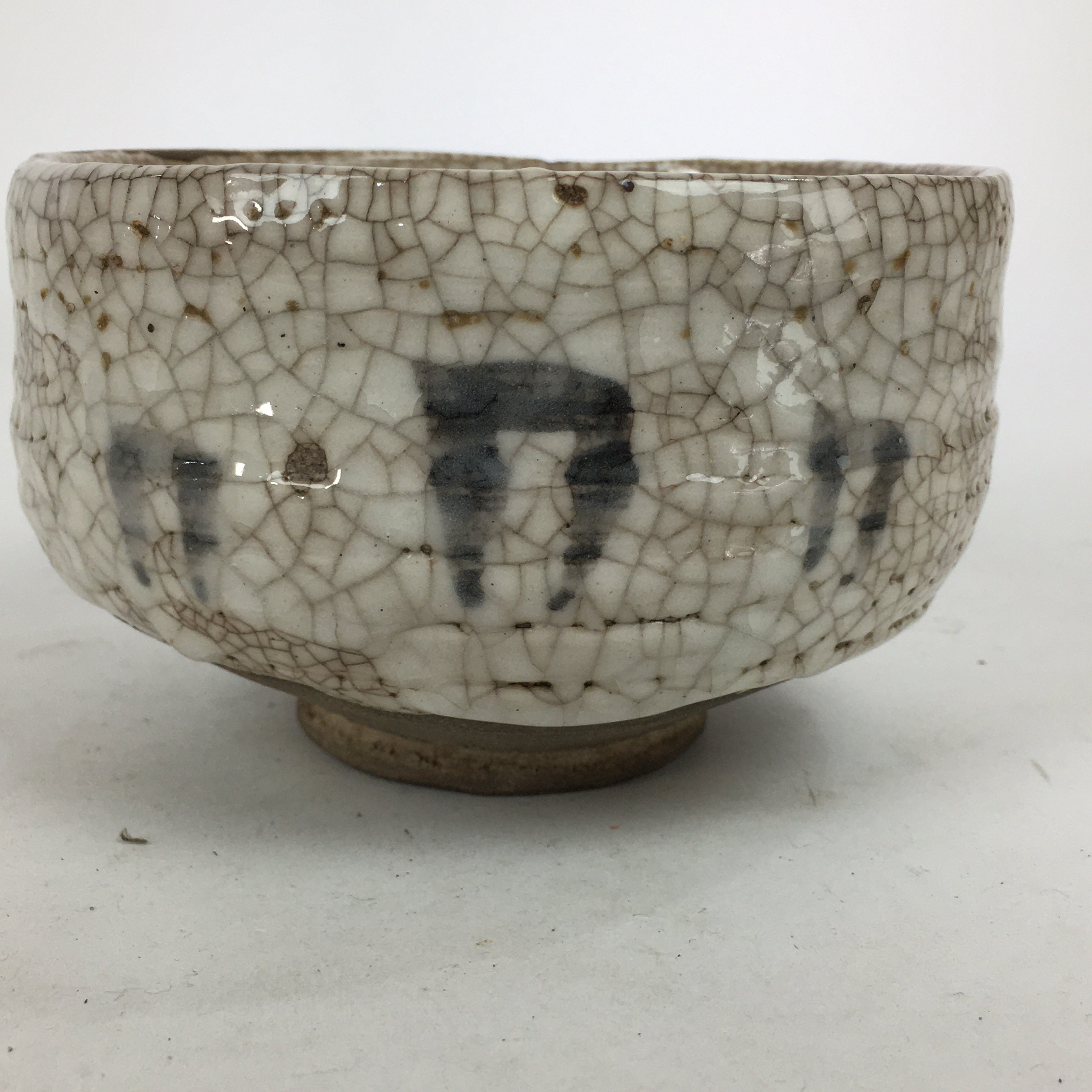 Japanese Ceramic Shino Ware Tea Ceremony Green Tea Bowl Vtg Chawan GTB883