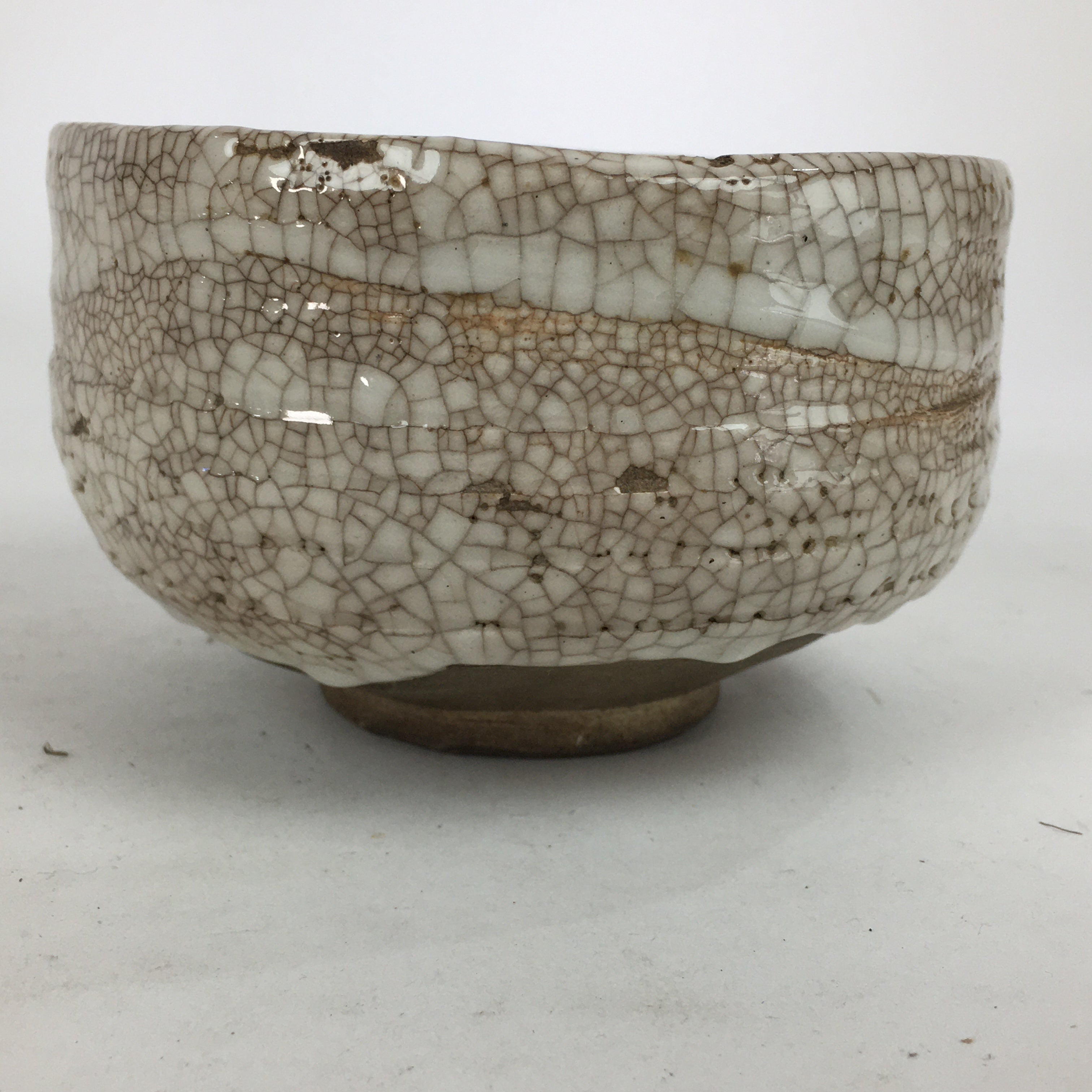 Japanese Ceramic Shino Ware Tea Ceremony Green Tea Bowl Vtg Chawan GTB883