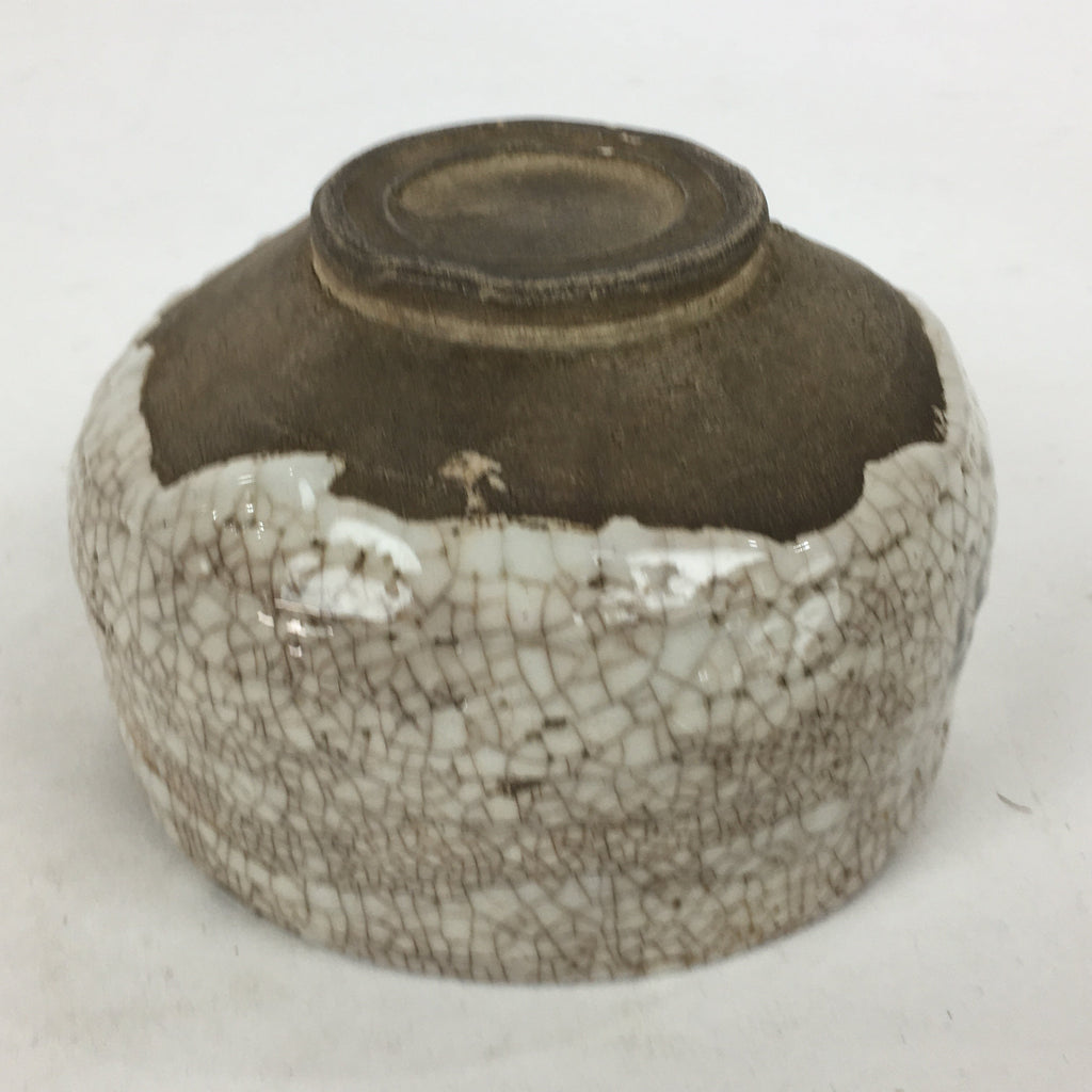 Japanese Ceramic Shino Ware Tea Ceremony Green Tea Bowl Vtg Chawan GTB883