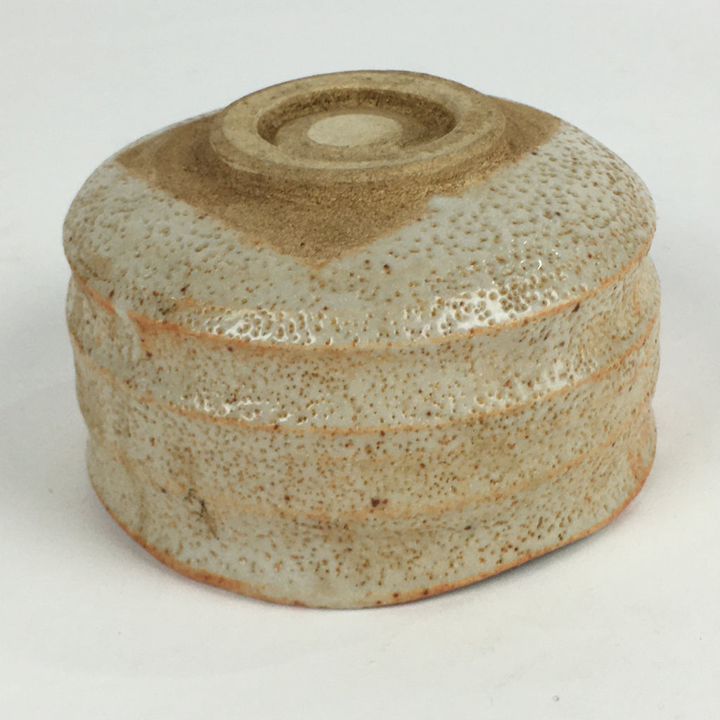 Japanese Ceramic Shino Ware Tea Ceremony Green Tea Bowl Vtg Chawan GTB915