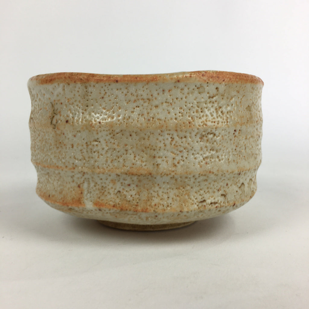 Japanese Ceramic Shino Ware Tea Ceremony Green Tea Bowl Vtg Chawan GTB915