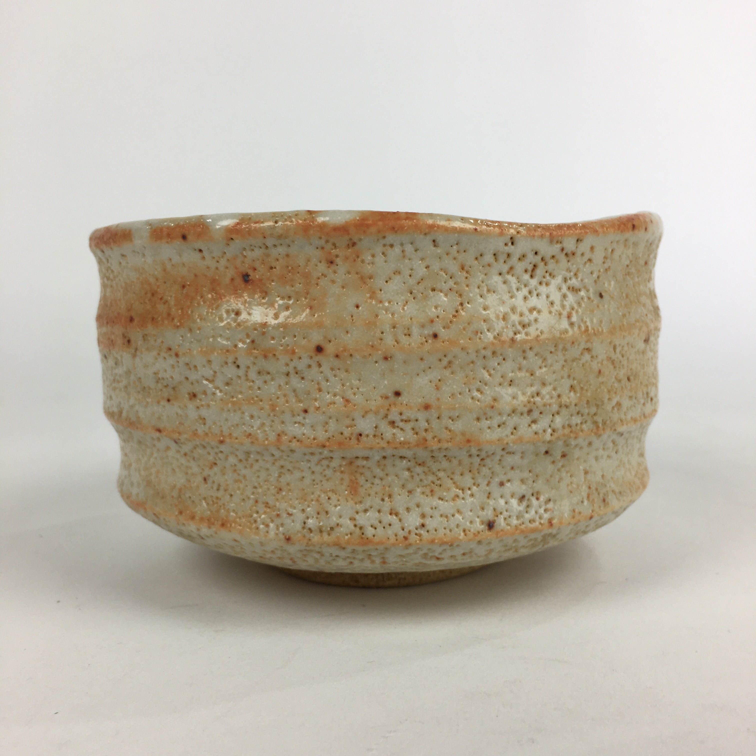 Japanese Ceramic Shino Ware Tea Ceremony Green Tea Bowl Vtg Chawan GTB915