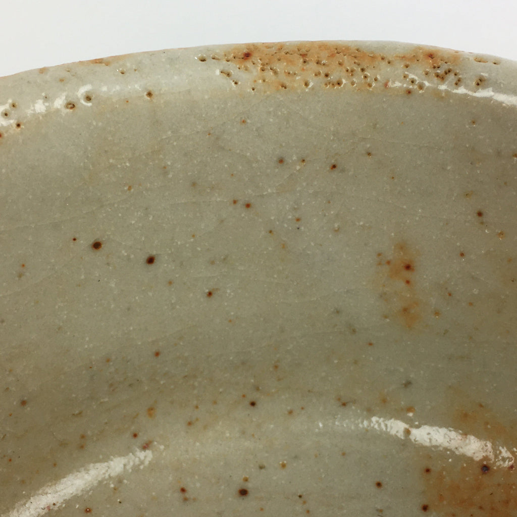 Japanese Ceramic Shino Ware Tea Ceremony Green Tea Bowl Vtg Chawan GTB915