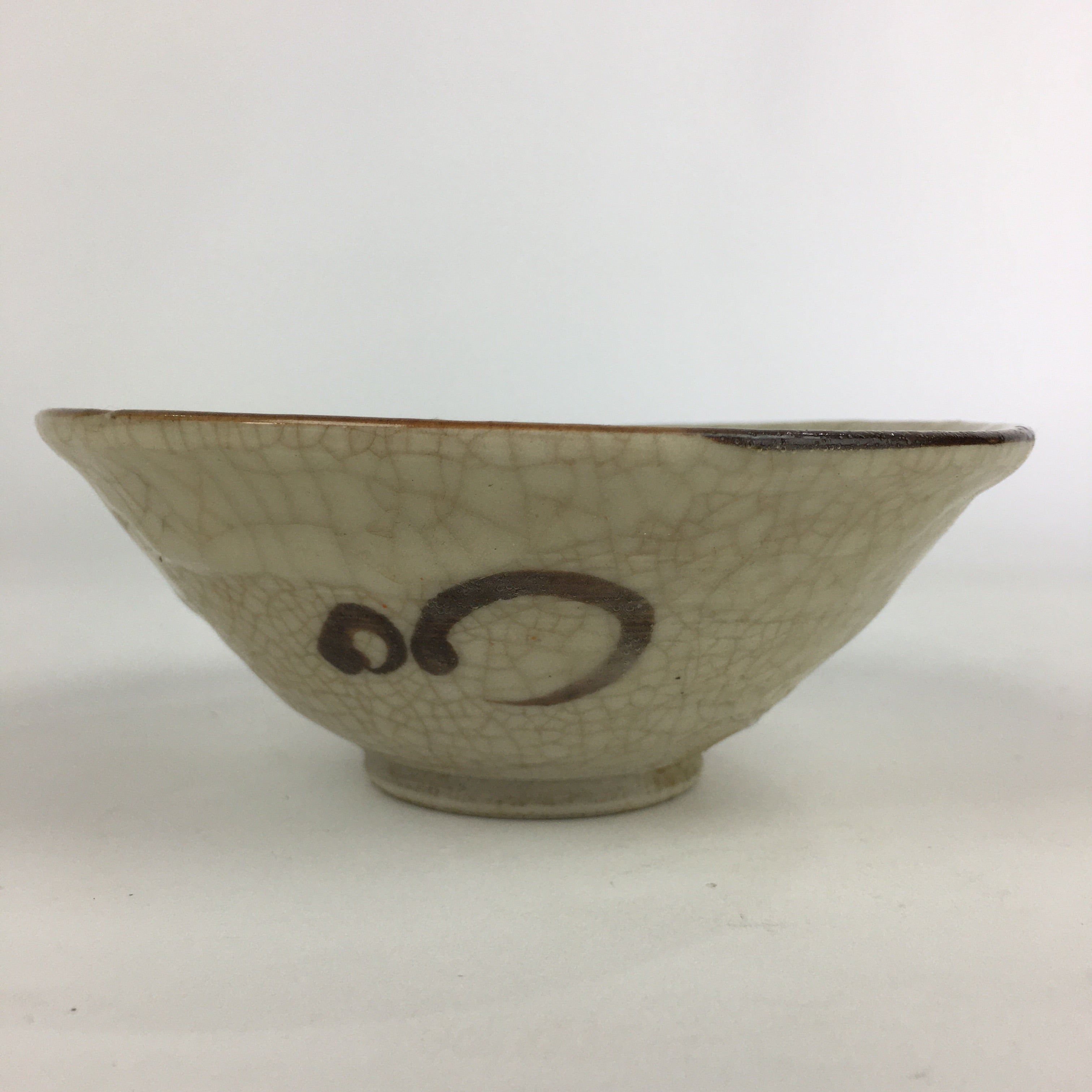 Japanese Ceramic Shino Ware Tea Ceremony Green Tea Bowl Vtg Chawan GTB920