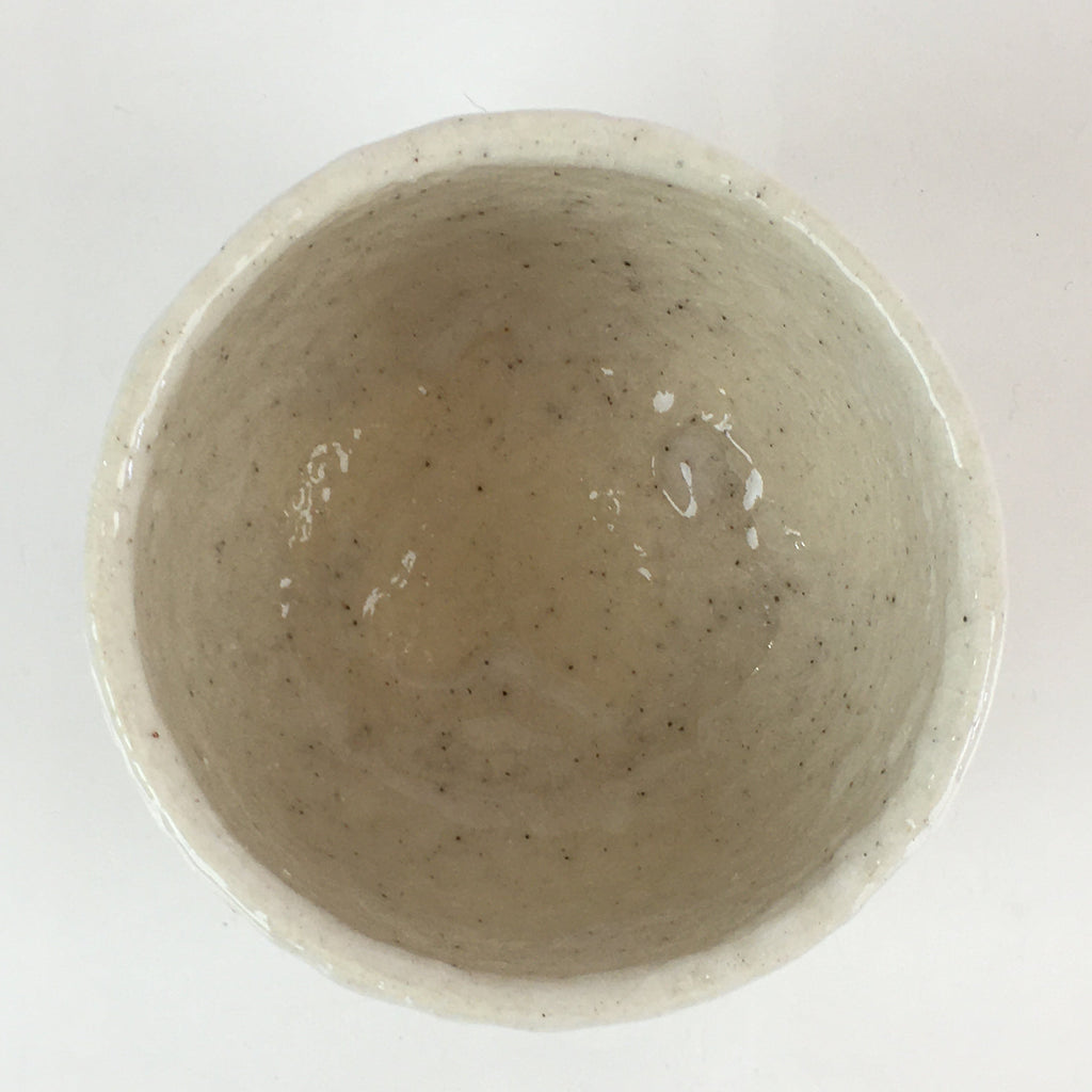 Japanese Ceramic Shino Ware Tea Ceremony Green Tea Bowl Vtg Chawan GTB946