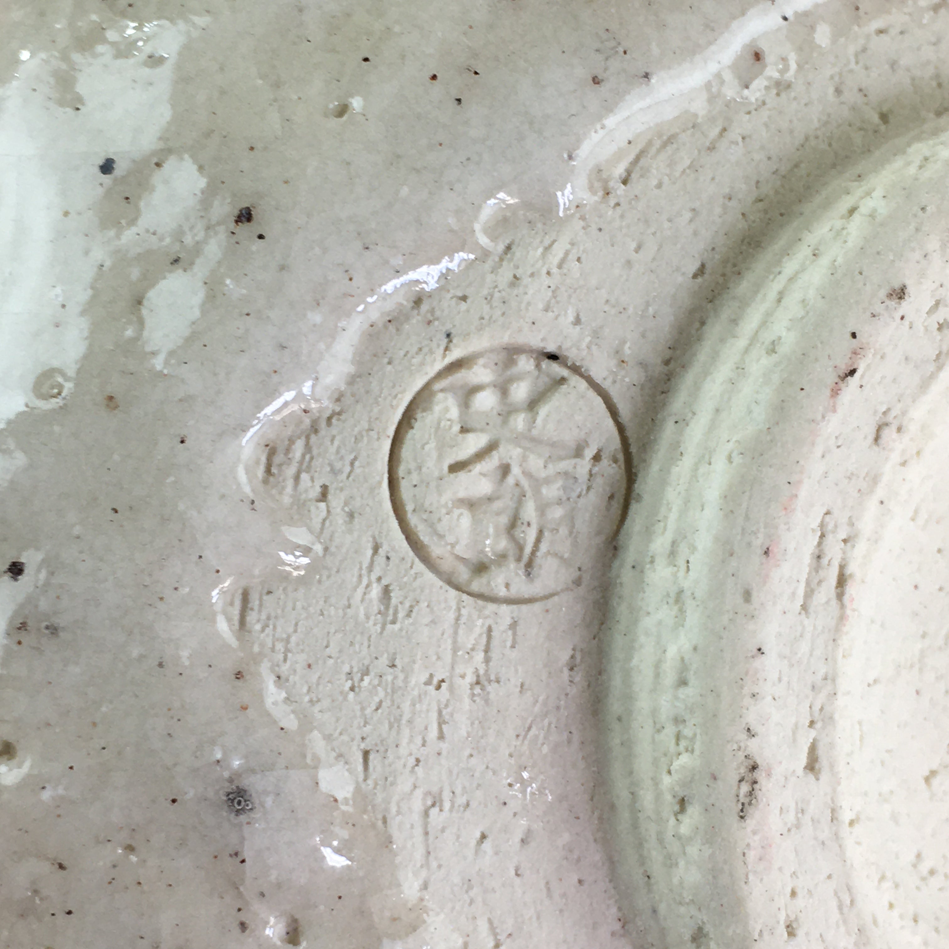Japanese Ceramic Shino Ware Tea Ceremony Green Tea Bowl Vtg Chawan GTB946