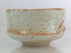 Japanese Ceramic Shino Ware Tea Ceremony Green Tea Bowl Vtg Chawan GTB949