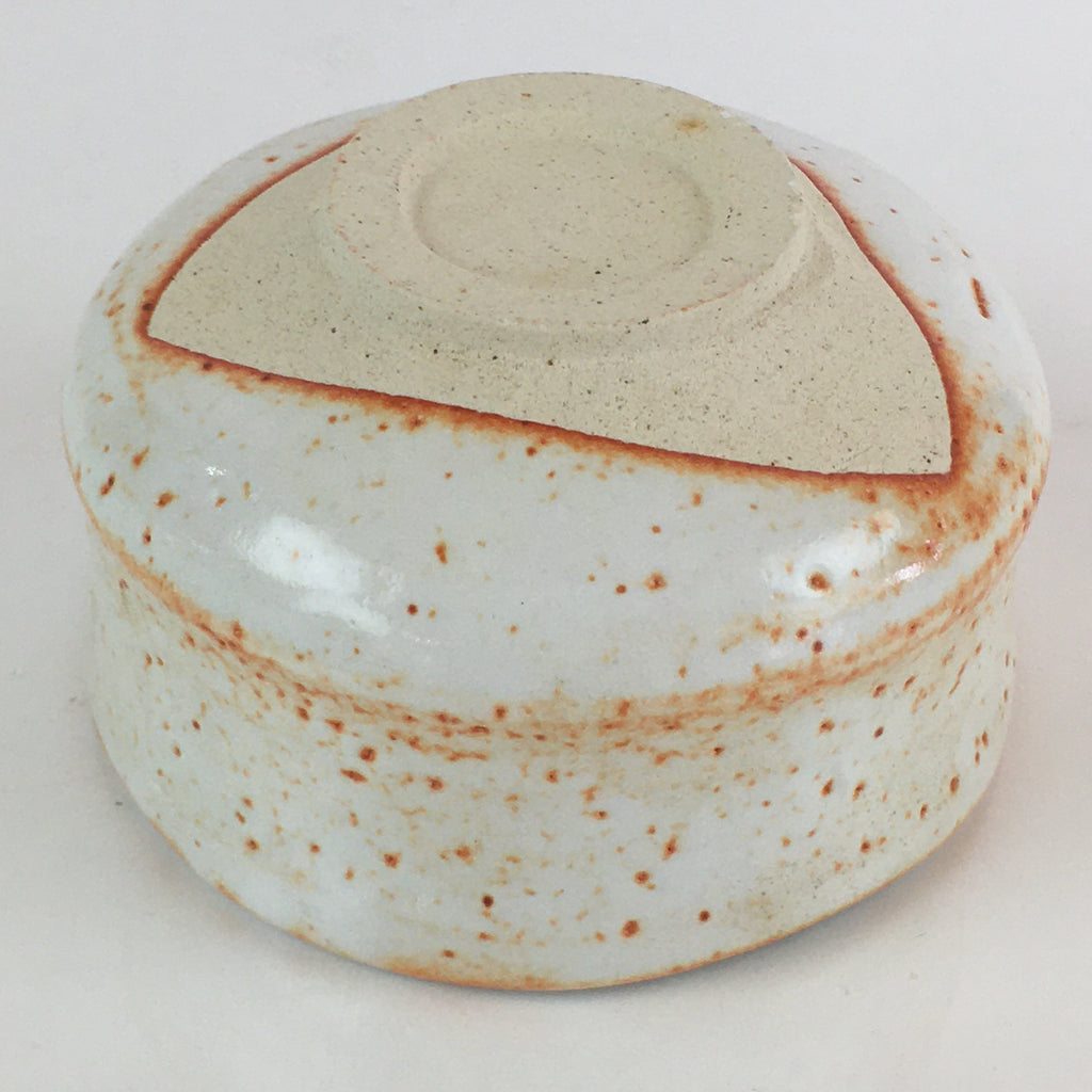 Japanese Ceramic Shino Ware Tea Ceremony Green Tea Bowl Vtg Chawan GTB949
