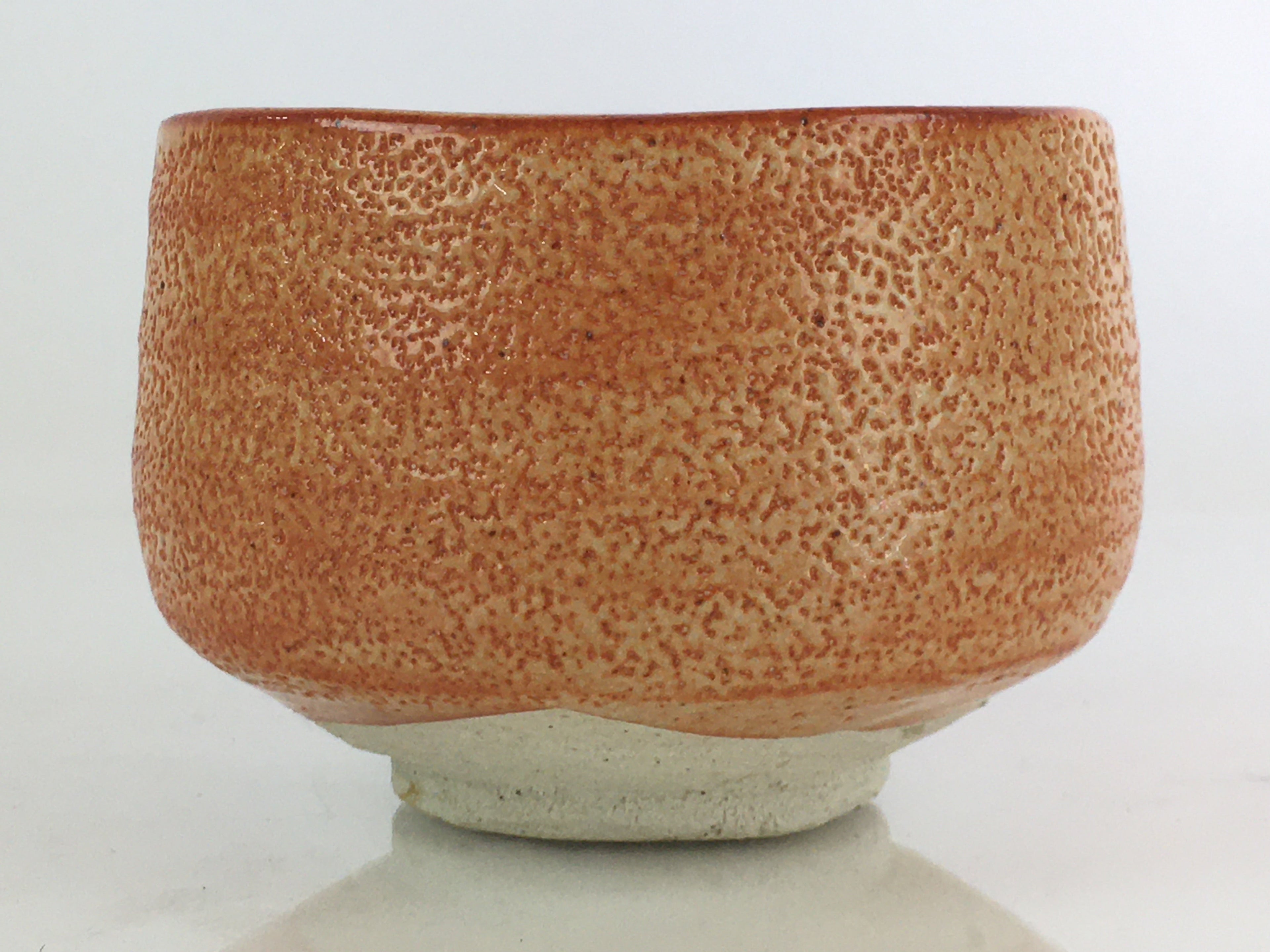 Japanese Ceramic Shino Ware Tea Ceremony Green Tea Bowl Vtg Chawan GTB951