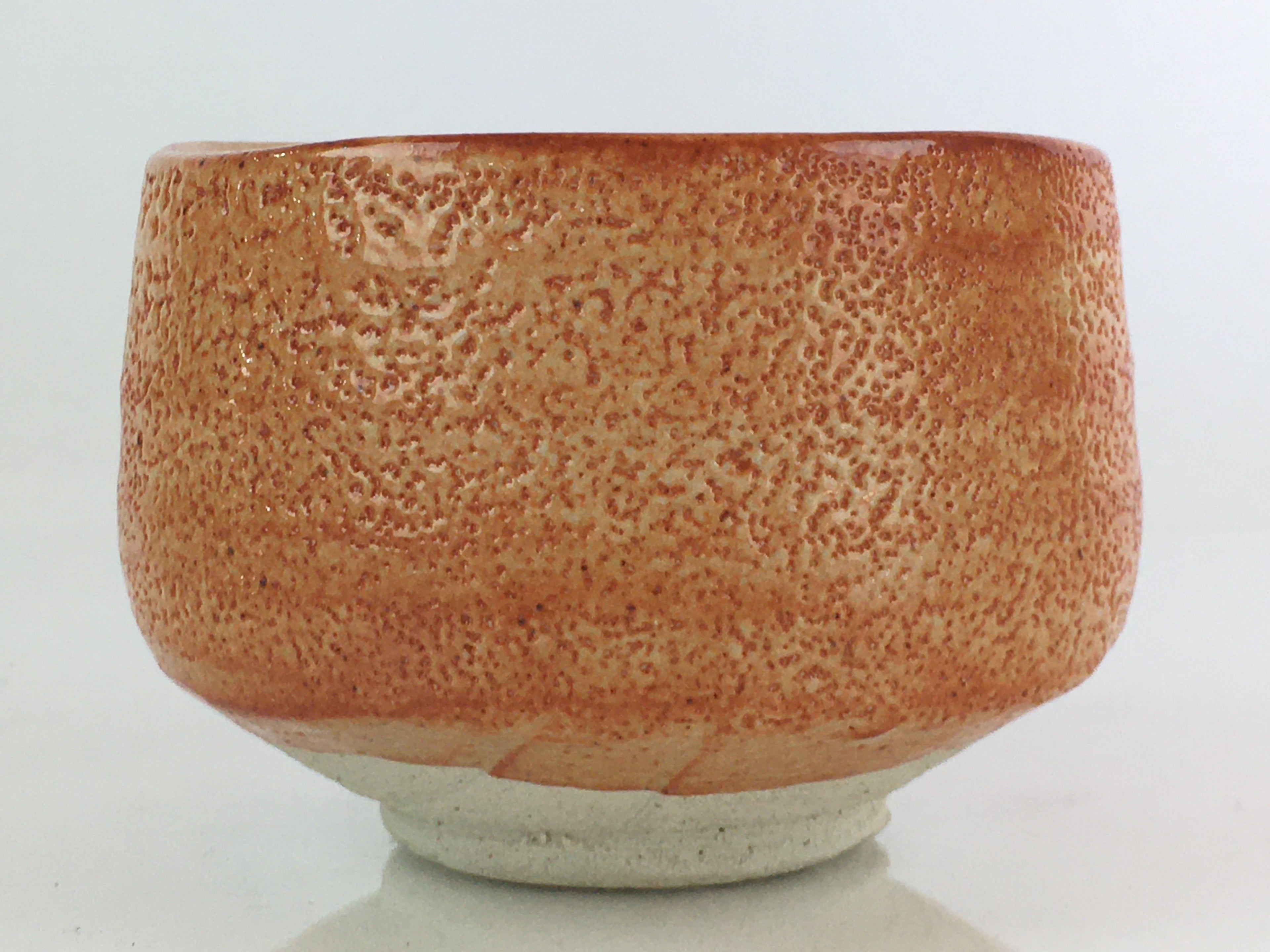Japanese Ceramic Shino Ware Tea Ceremony Green Tea Bowl Vtg Chawan GTB951