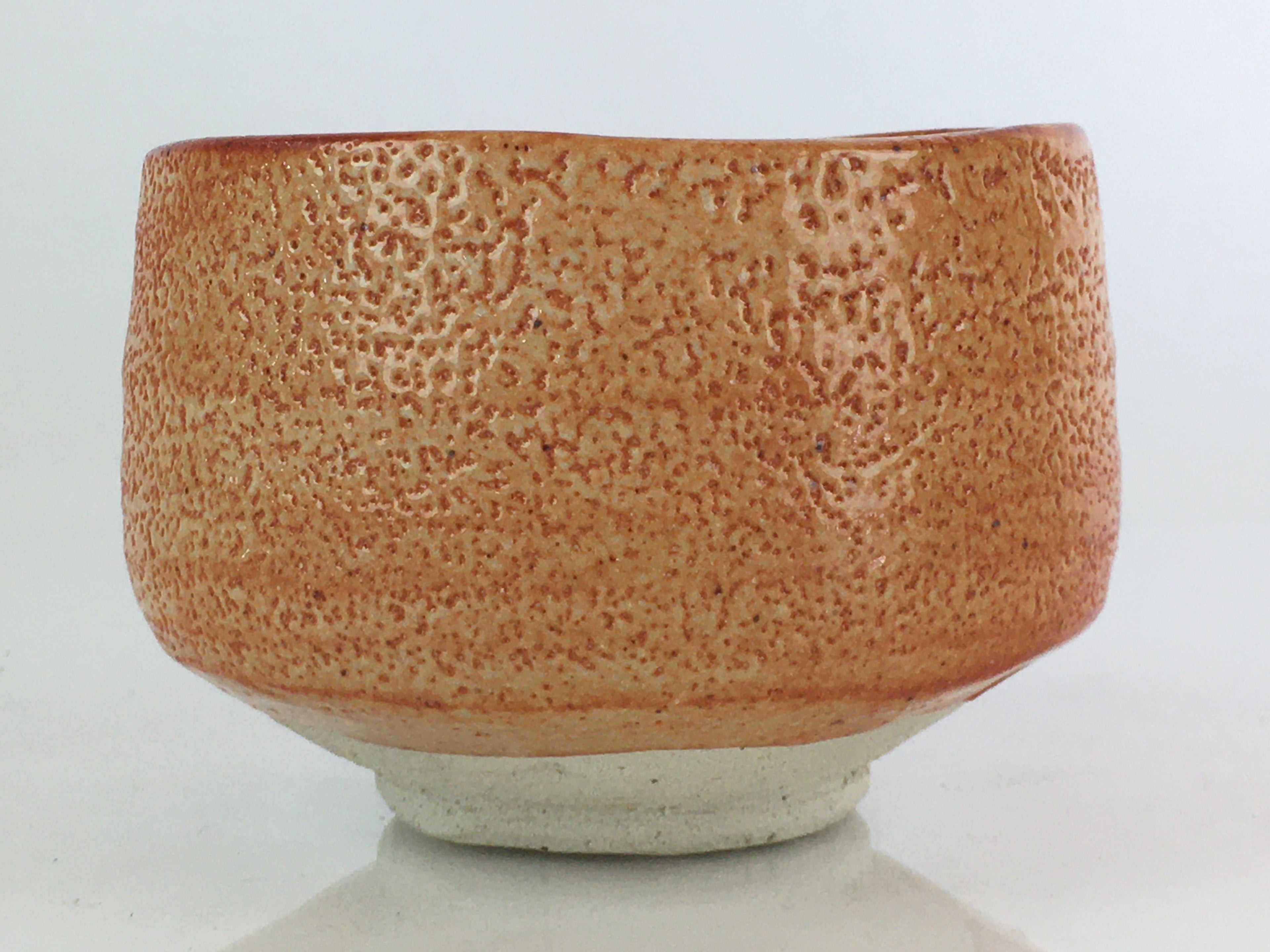 Japanese Ceramic Shino Ware Tea Ceremony Green Tea Bowl Vtg Chawan GTB951