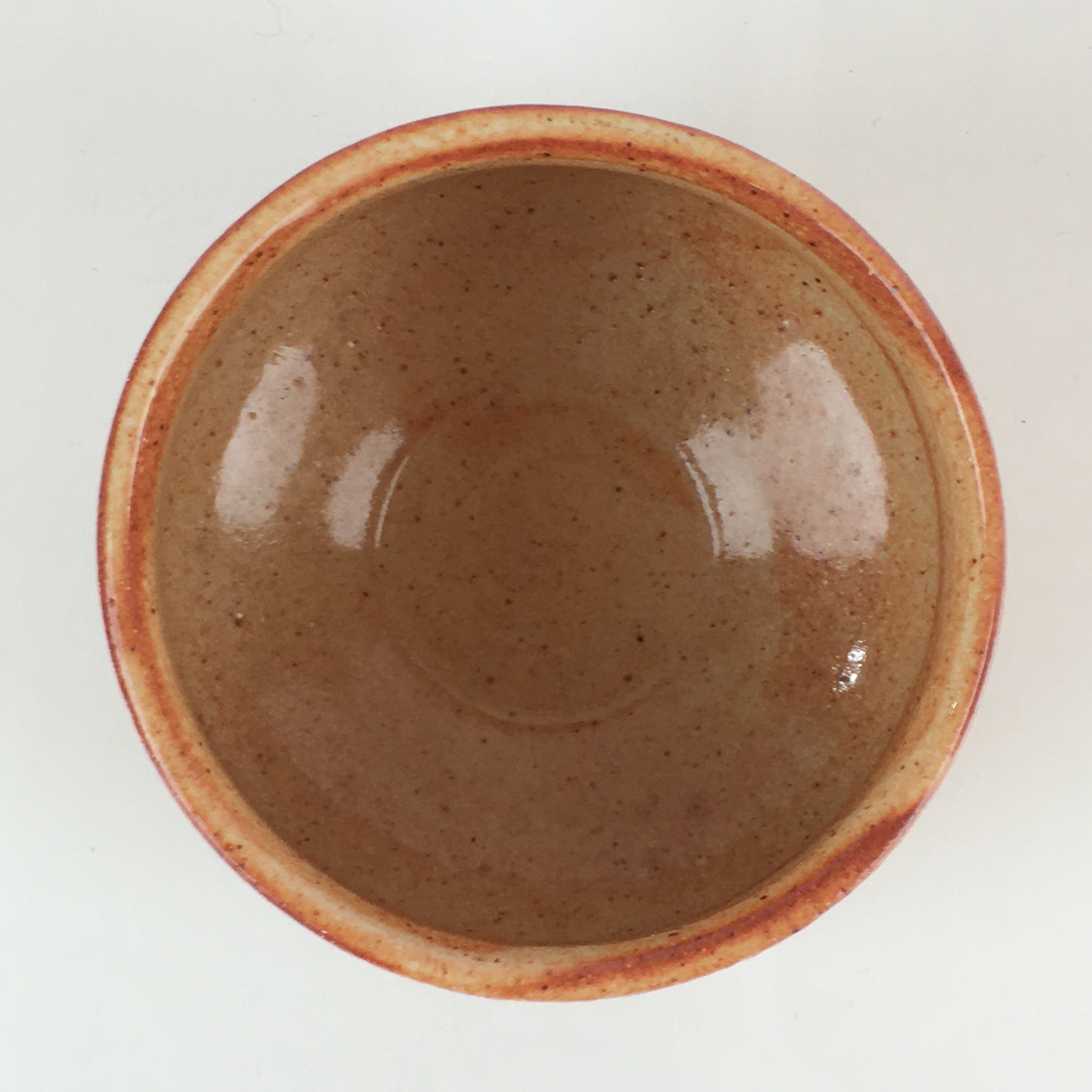 Japanese Ceramic Shino Ware Tea Ceremony Green Tea Bowl Vtg Chawan GTB951