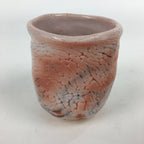 Japanese Ceramic Shino Ware Teacup Vtg Pottery Yunomi White Orange Box PX568
