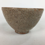 Japanese Ceramic Shino ware Tea Ceremony Bowl Vtg Chawan Brown Pottery GTB751