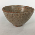 Japanese Ceramic Shino ware Tea Ceremony Bowl Vtg Chawan Brown Pottery GTB751