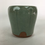 Japanese Ceramic Shudei Ladle Rest Lid Stand Tea Ceremony Vtg Futaoki Green TG14