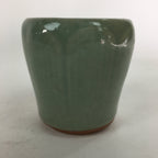 Japanese Ceramic Shudei Ladle Rest Lid Stand Tea Ceremony Vtg Futaoki Green TG14