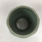 Japanese Ceramic Shudei Ladle Rest Lid Stand Tea Ceremony Vtg Futaoki Green TG14