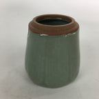 Japanese Ceramic Shudei Ladle Rest Lid Stand Tea Ceremony Vtg Futaoki Green TG14