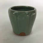 Japanese Ceramic Shudei Ladle Rest Lid Stand Tea Ceremony Vtg Futaoki Green TG14