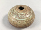 Japanese Ceramic Single Flower Vase Kabin Vtg Pottery Brown Round MFV72