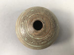 Japanese Ceramic Single Flower Vase Kabin Vtg Pottery Brown Round MFV72